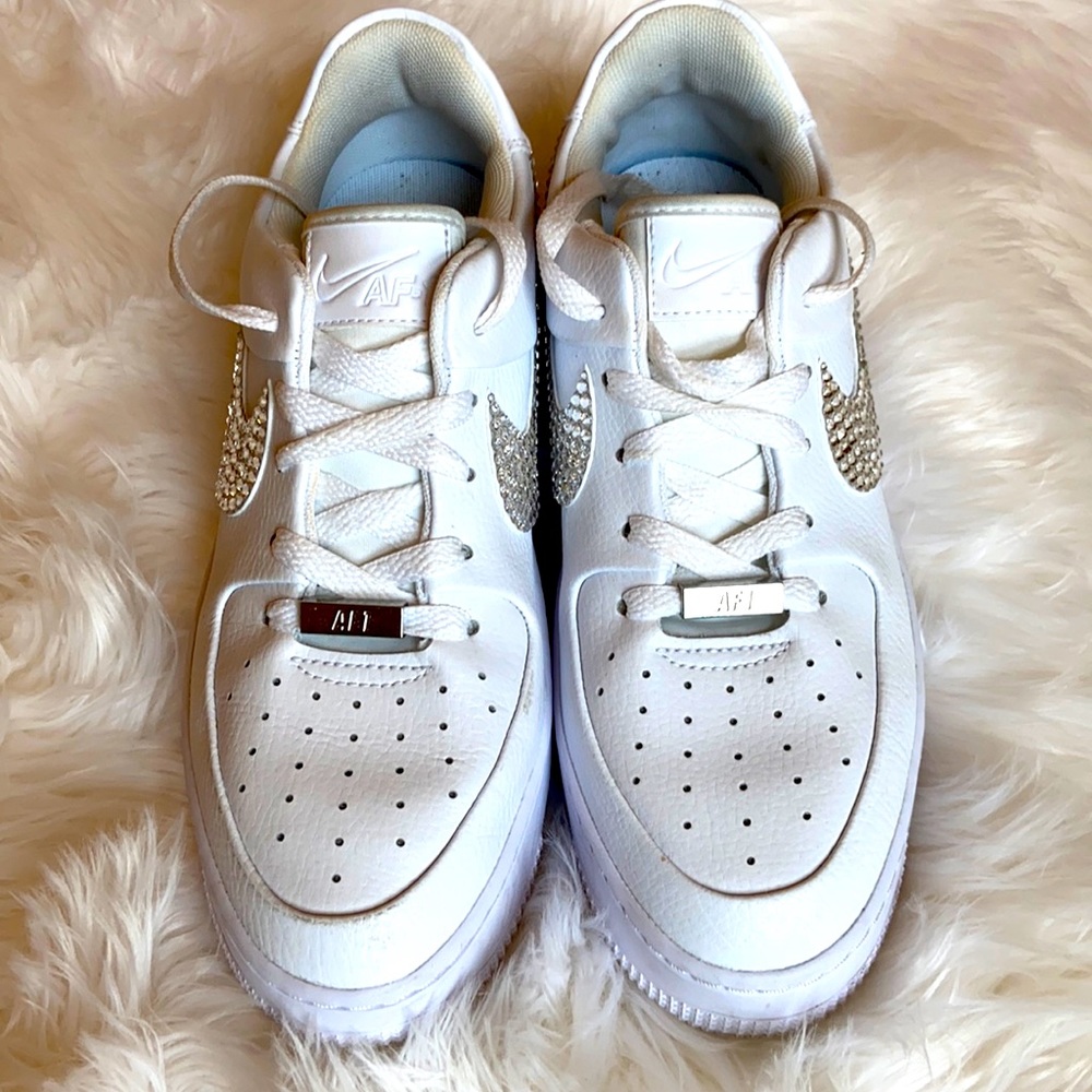 Nike Leather Air Jordans w/Swarowski Crystals